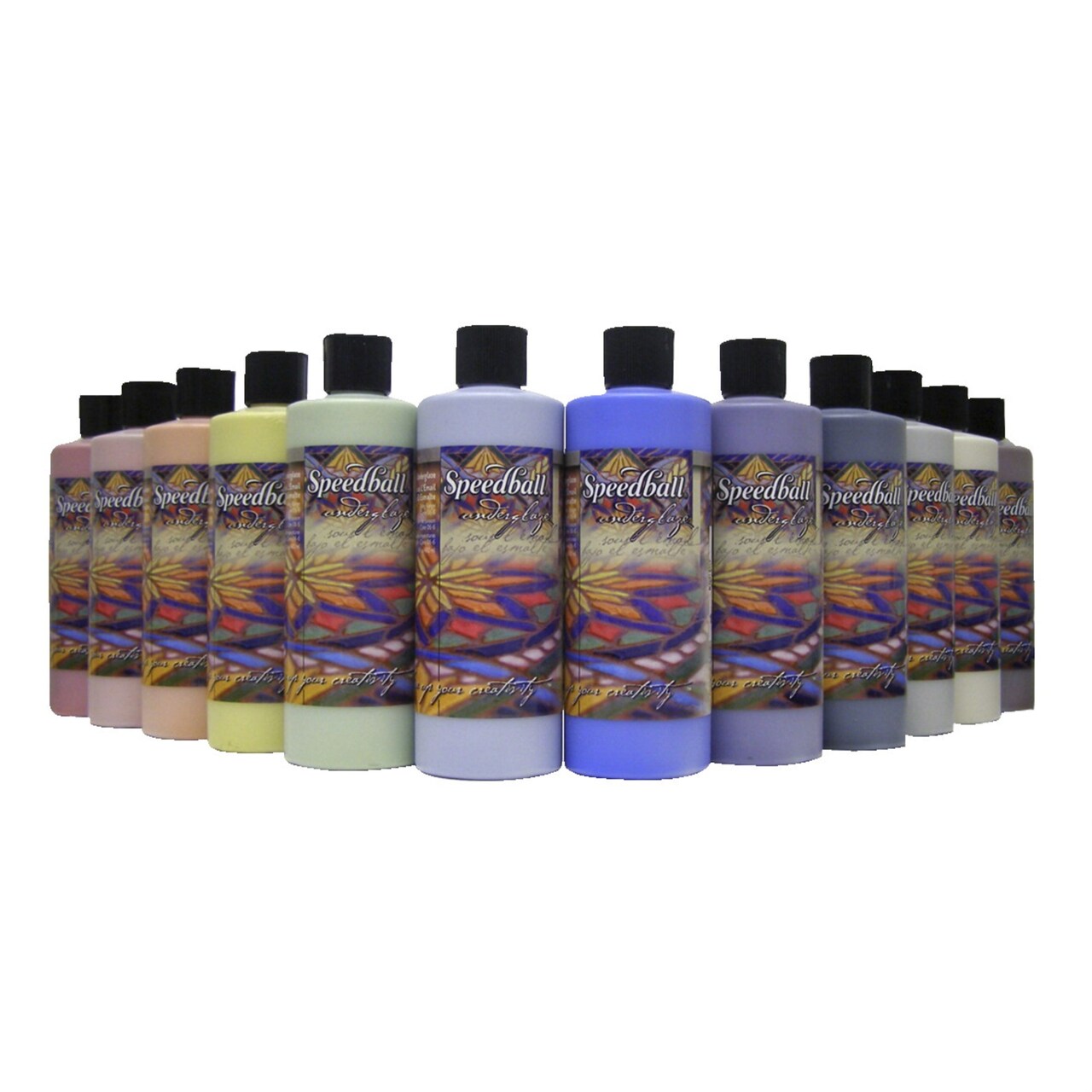 Speedball Deluxe Underglaze Set, Assorted Colors, Set of 12 Pints
